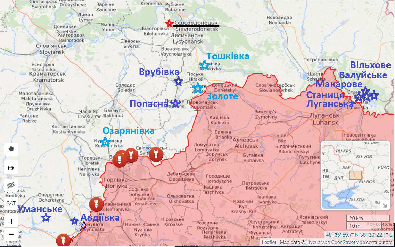 Карта днр на сегодня. Попасная на карте боевых действий. Карта ЛНР С районами. ЛДНР карта 2021. Линия противостояния в Донбассе на карте.